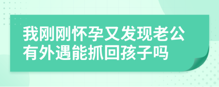 我刚刚怀孕又发现老公有外遇能抓回孩子吗