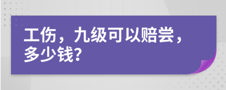 工伤，九级可以赔尝，多少钱？