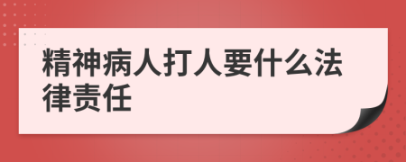 精神病人打人要什么法律责任