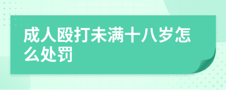 成人殴打未满十八岁怎么处罚