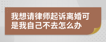 我想请律师起诉离婚可是我自己不去怎么办