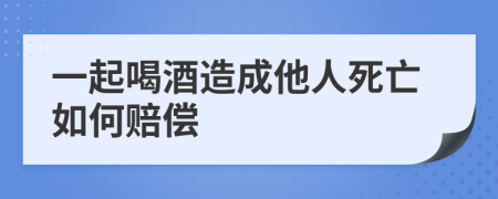 一起喝酒造成他人死亡如何赔偿