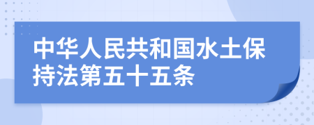 中华人民共和国水土保持法第五十五条