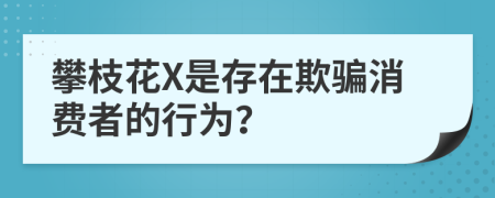 攀枝花X是存在欺骗消费者的行为？