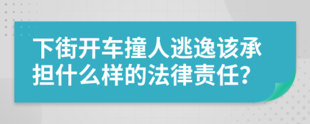 下街开车撞人逃逸该承担什么样的法律责任？