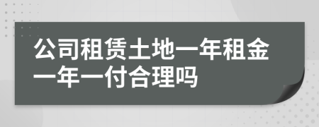 公司租赁土地一年租金一年一付合理吗