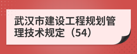 武汉市建设工程规划管理技术规定（54）