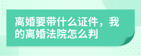 离婚要带什么证件，我的离婚法院怎么判