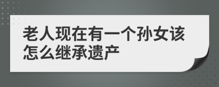 老人现在有一个孙女该怎么继承遗产