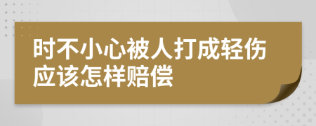 时不小心被人打成轻伤应该怎样赔偿