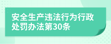 安全生产违法行为行政处罚办法第30条