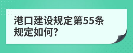 港口建设规定第55条规定如何?