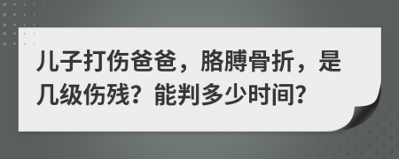 儿子打伤爸爸，胳膊骨折，是几级伤残？能判多少时间？