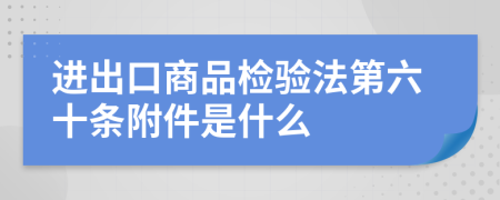 进出口商品检验法第六十条附件是什么