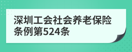 深圳工会社会养老保险条例第524条