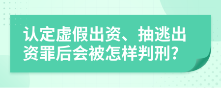 认定虚假出资、抽逃出资罪后会被怎样判刑?