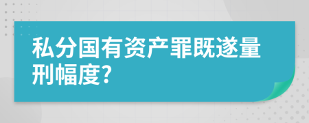 私分国有资产罪既遂量刑幅度?