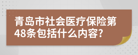 青岛市社会医疗保险第48条包括什么内容?