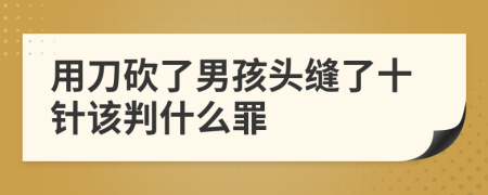 用刀砍了男孩头缝了十针该判什么罪