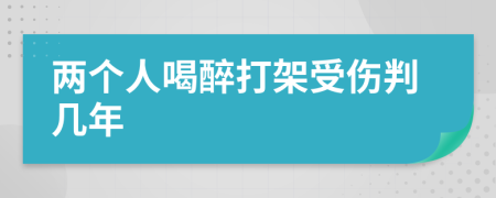 两个人喝醉打架受伤判几年