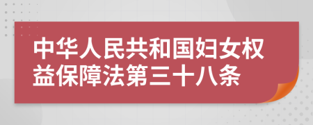 中华人民共和国妇女权益保障法第三十八条