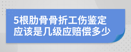 5根肋骨骨折工伤鉴定应该是几级应赔偿多少