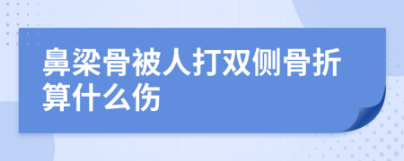 鼻梁骨被人打双侧骨折算什么伤