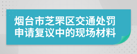 烟台市芝罘区交通处罚申请复议中的现场材料
