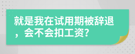 就是我在试用期被辞退，会不会扣工资？