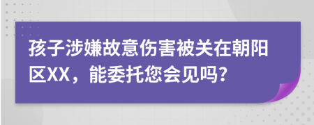 孩子涉嫌故意伤害被关在朝阳区XX，能委托您会见吗？