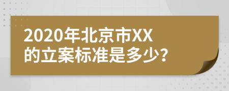 2020年北京市XX的立案标准是多少？