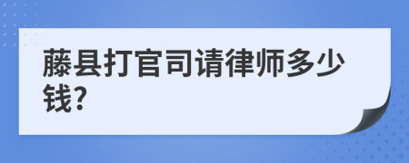 藤县打官司请律师多少钱?