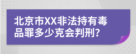 北京市XX非法持有毒品罪多少克会判刑？