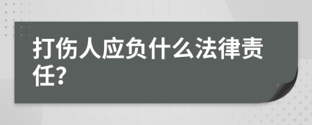 打伤人应负什么法律责任？