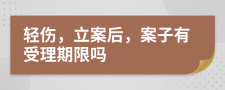 轻伤，立案后，案子有受理期限吗