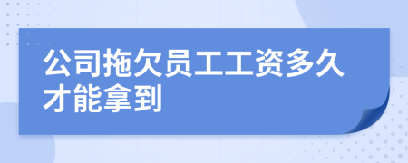 公司拖欠员工工资多久才能拿到