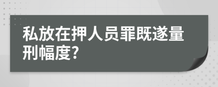 私放在押人员罪既遂量刑幅度?