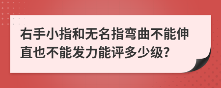 右手小指和无名指弯曲不能伸直也不能发力能评多少级？