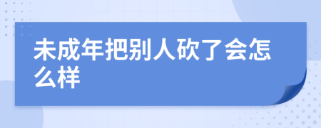 未成年把别人砍了会怎么样