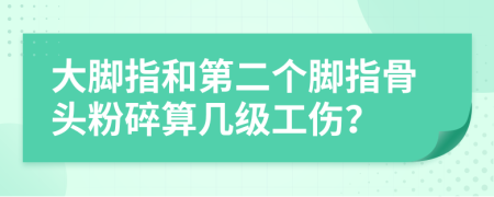 大脚指和第二个脚指骨头粉碎算几级工伤？