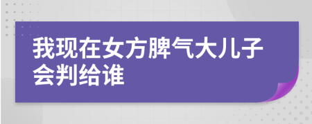 我现在女方脾气大儿子会判给谁