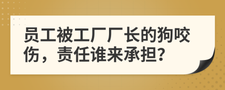 员工被工厂厂长的狗咬伤，责任谁来承担？