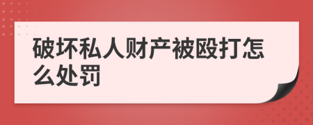 破坏私人财产被殴打怎么处罚