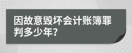 因故意毁坏会计账簿罪判多少年？