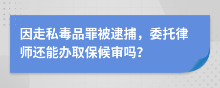 因走私毒品罪被逮捕，委托律师还能办取保候审吗？