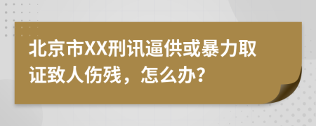 北京市XX刑讯逼供或暴力取证致人伤残，怎么办？