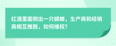 红酒里面倒出一只蟑螂，生产商和经销商相互推脱，如何维权？