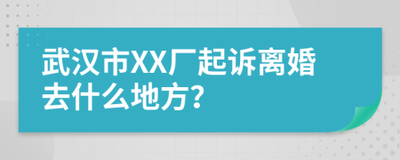 武汉市XX厂起诉离婚去什么地方？