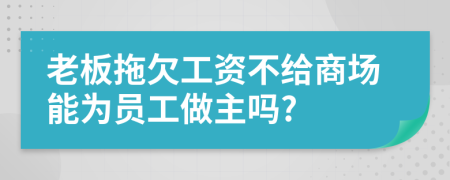 老板拖欠工资不给商场能为员工做主吗?