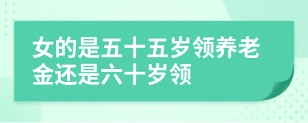 女的是五十五岁领养老金还是六十岁领